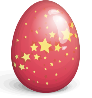 a pink easter egg